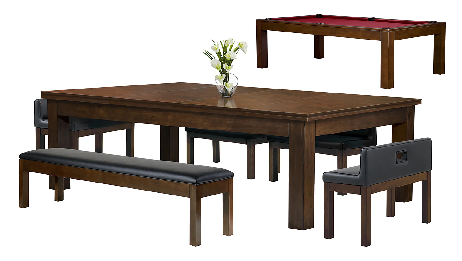 Baylor 7 Ft Pool Table Dining Collection - Modern Series - Image 24