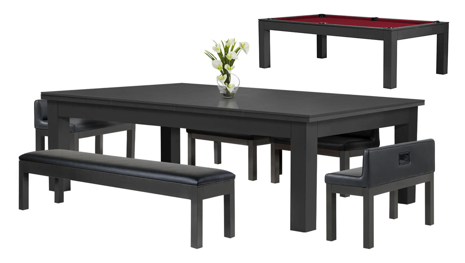 Baylor 7 Ft Pool Table Dining Collection - Modern Series - Image 30