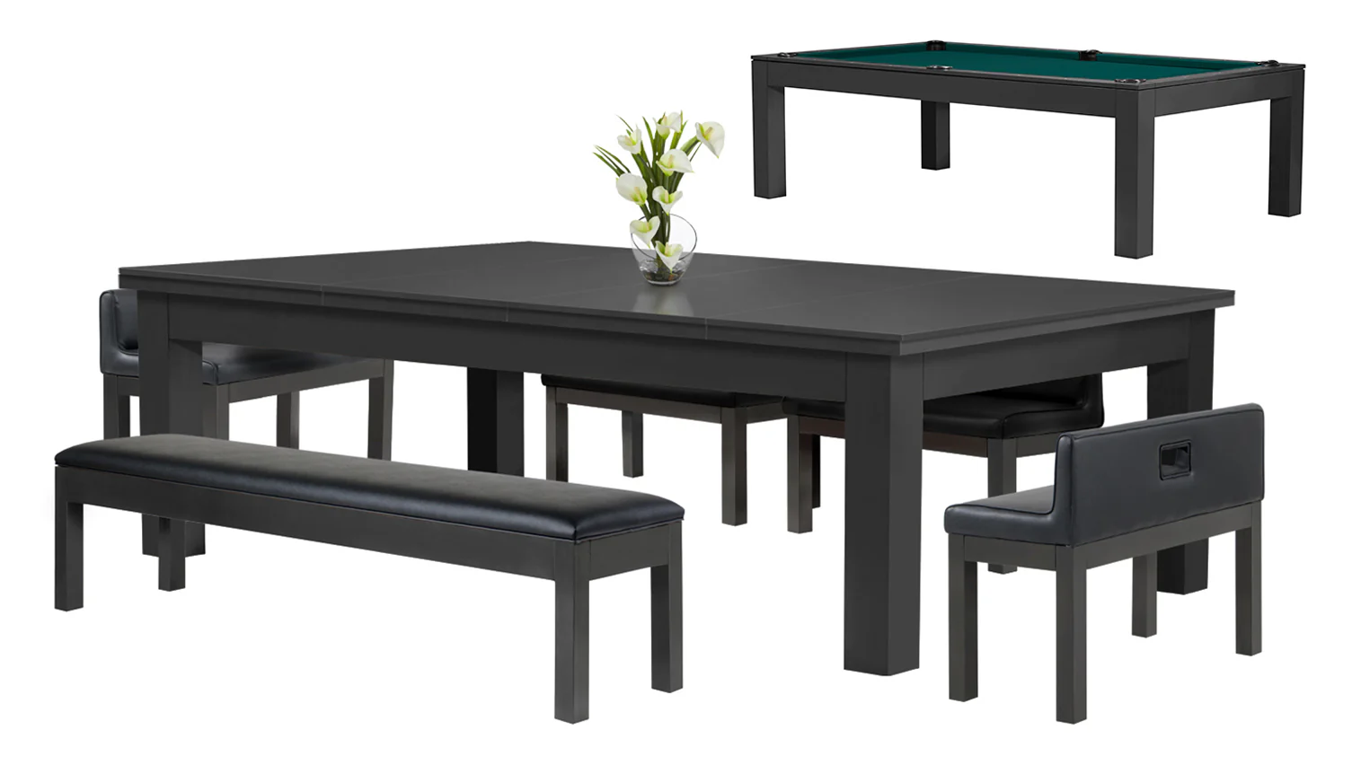 Baylor 7 Ft Pool Table Dining Collection - Modern Series - Image 33