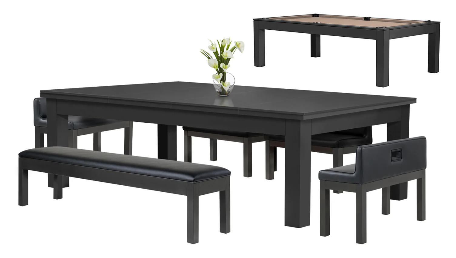 Baylor 7 Ft Pool Table Dining Collection - Modern Series - Image 34