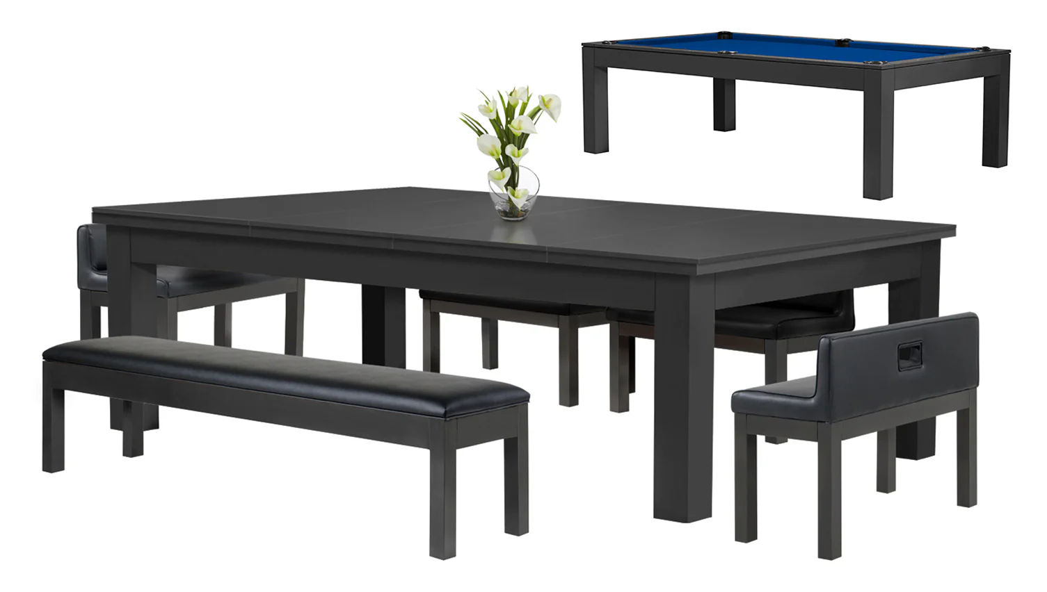 Baylor 7 Ft Pool Table Dining Collection - Modern Series - Image 36