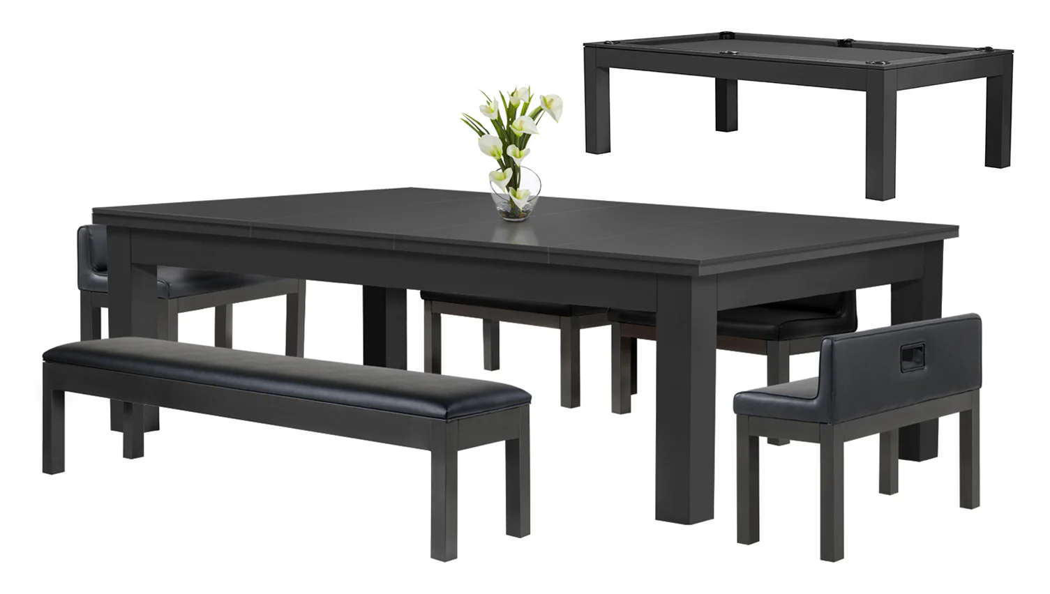 Baylor 7 Ft Pool Table Dining Collection - Modern Series - Image 37