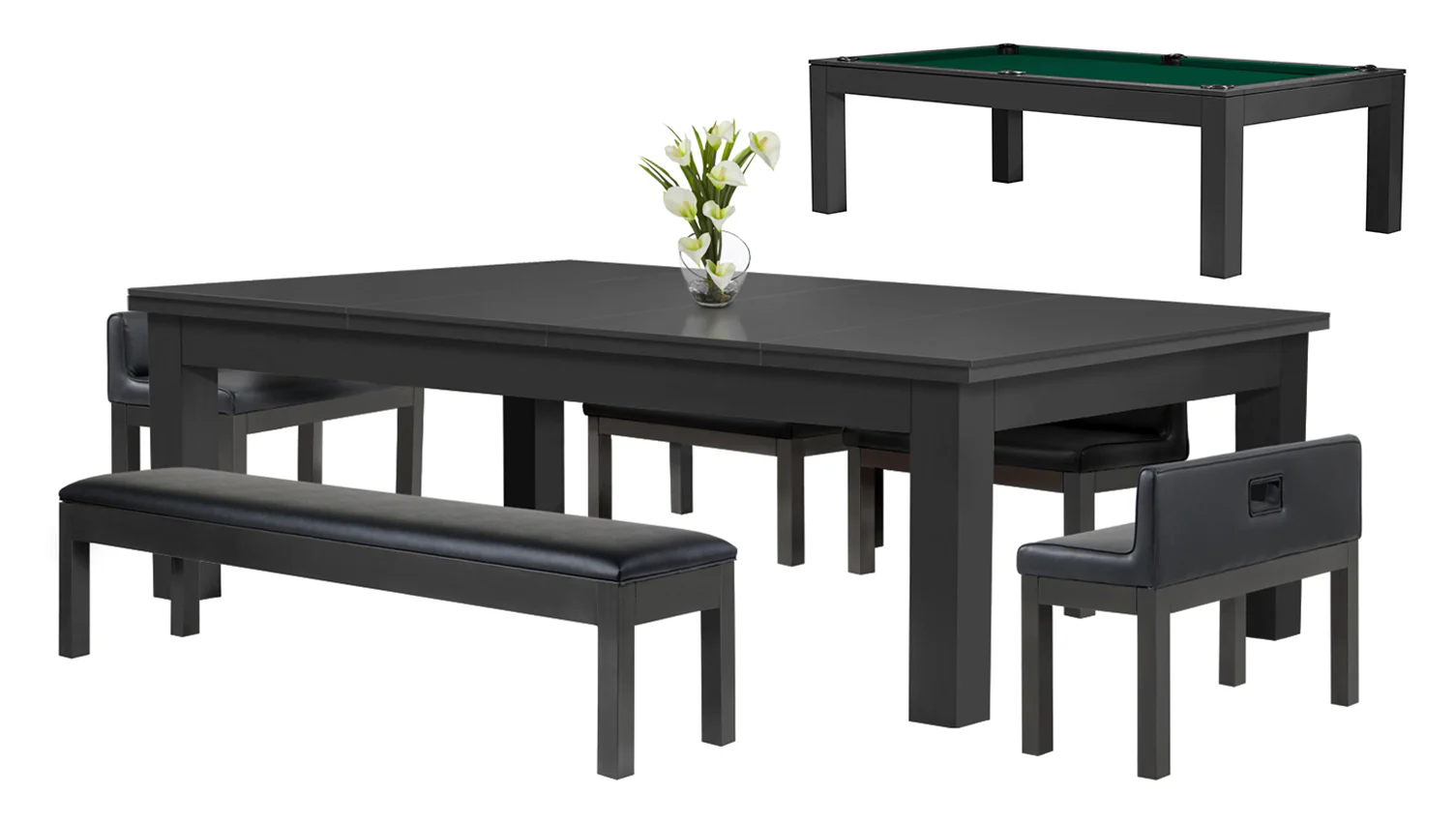 Baylor 7 Ft Pool Table Dining Collection - Modern Series - Image 40