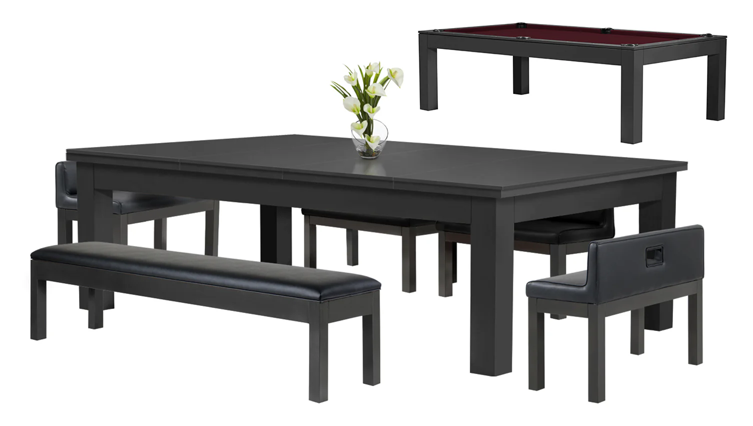 Baylor 7 Ft Pool Table Dining Collection - Modern Series - Image 42