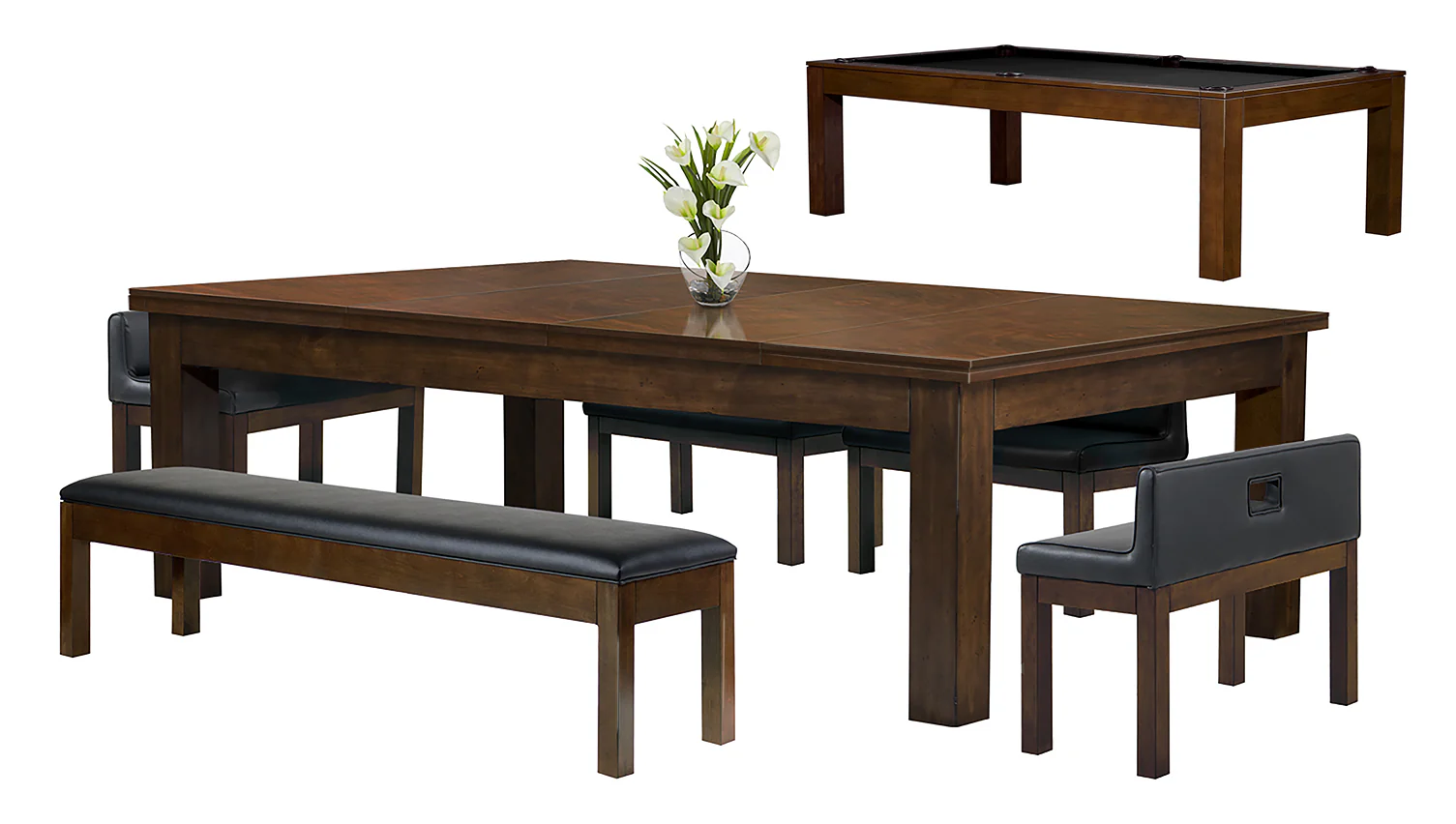 Baylor 7 Ft Pool Table Dining Collection - Modern Series - Image 6