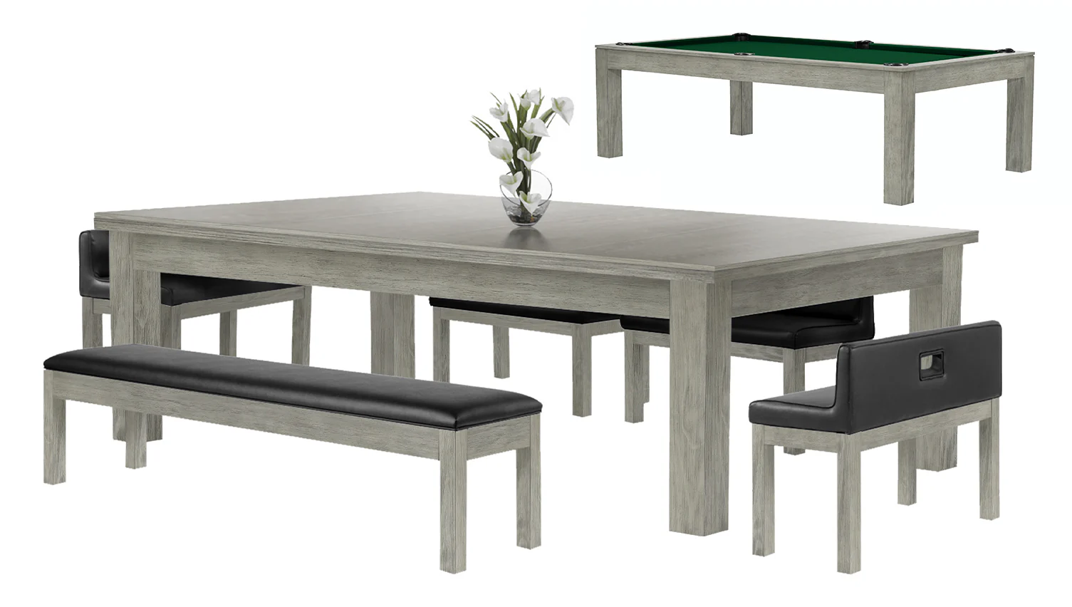 Baylor 8 Ft Pool Table Dining Collection - Modern Series - Image 76