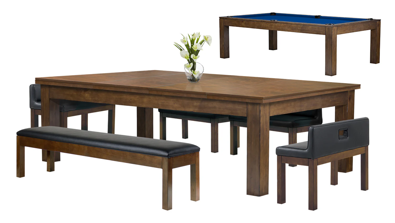 Baylor 7 Ft Pool Table Dining Collection - Rustic Series - Image 14