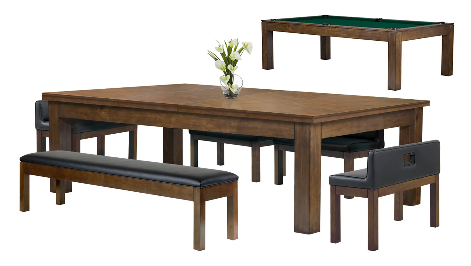 Baylor 7 Ft Pool Table Dining Collection - Rustic Series - Image 43