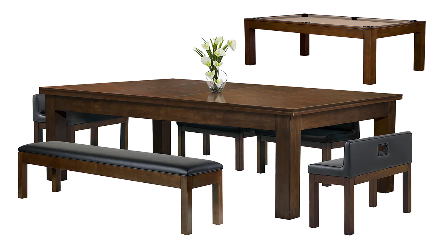 Baylor 8 Ft Pool Table Dining Collection - Modern Series - Image 35