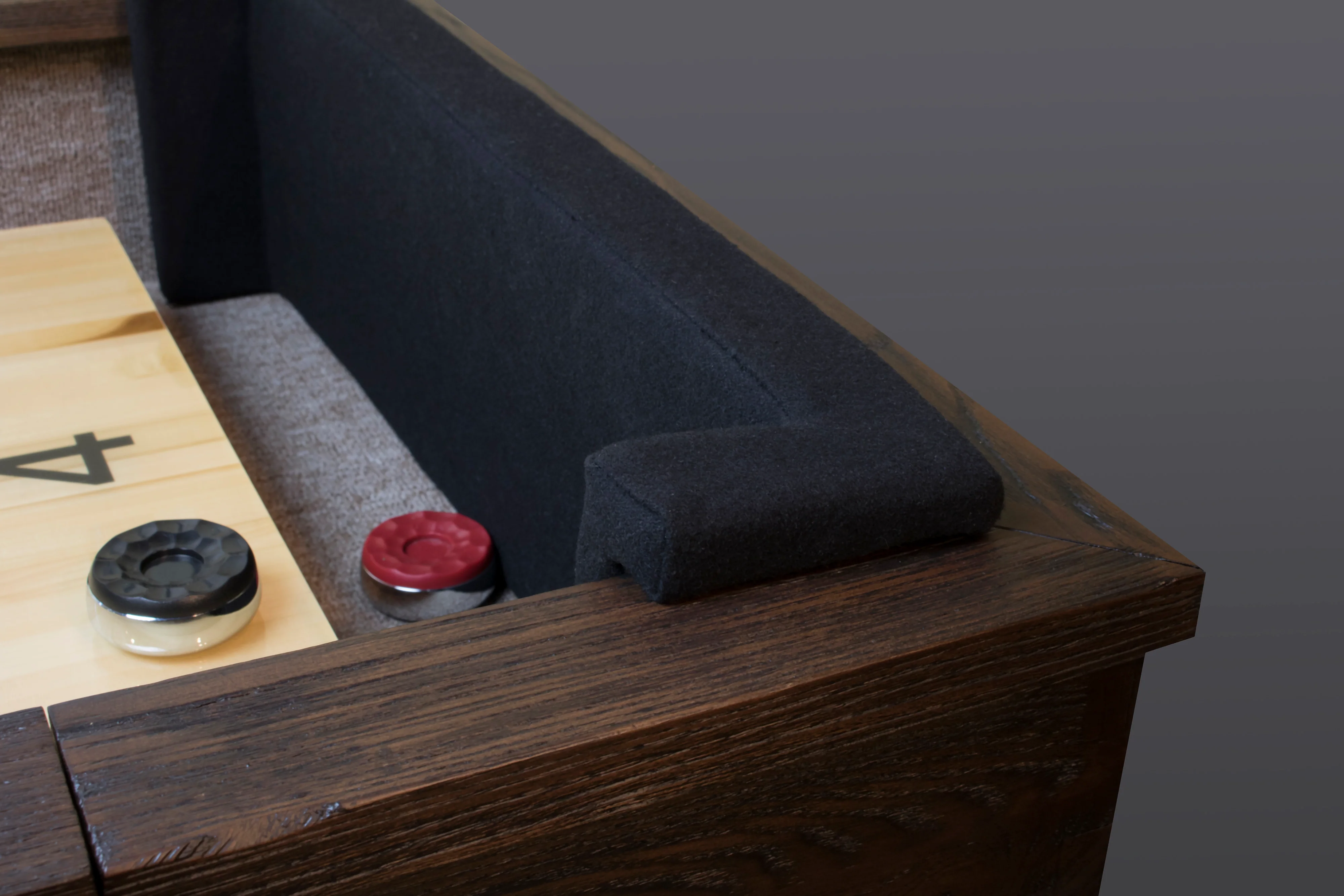 Shuffleboard End Protectors for Legacy Brand Shuffleboards with 20" Wide Playfields with Squared off Cabinets and without Flip Up LED Lights