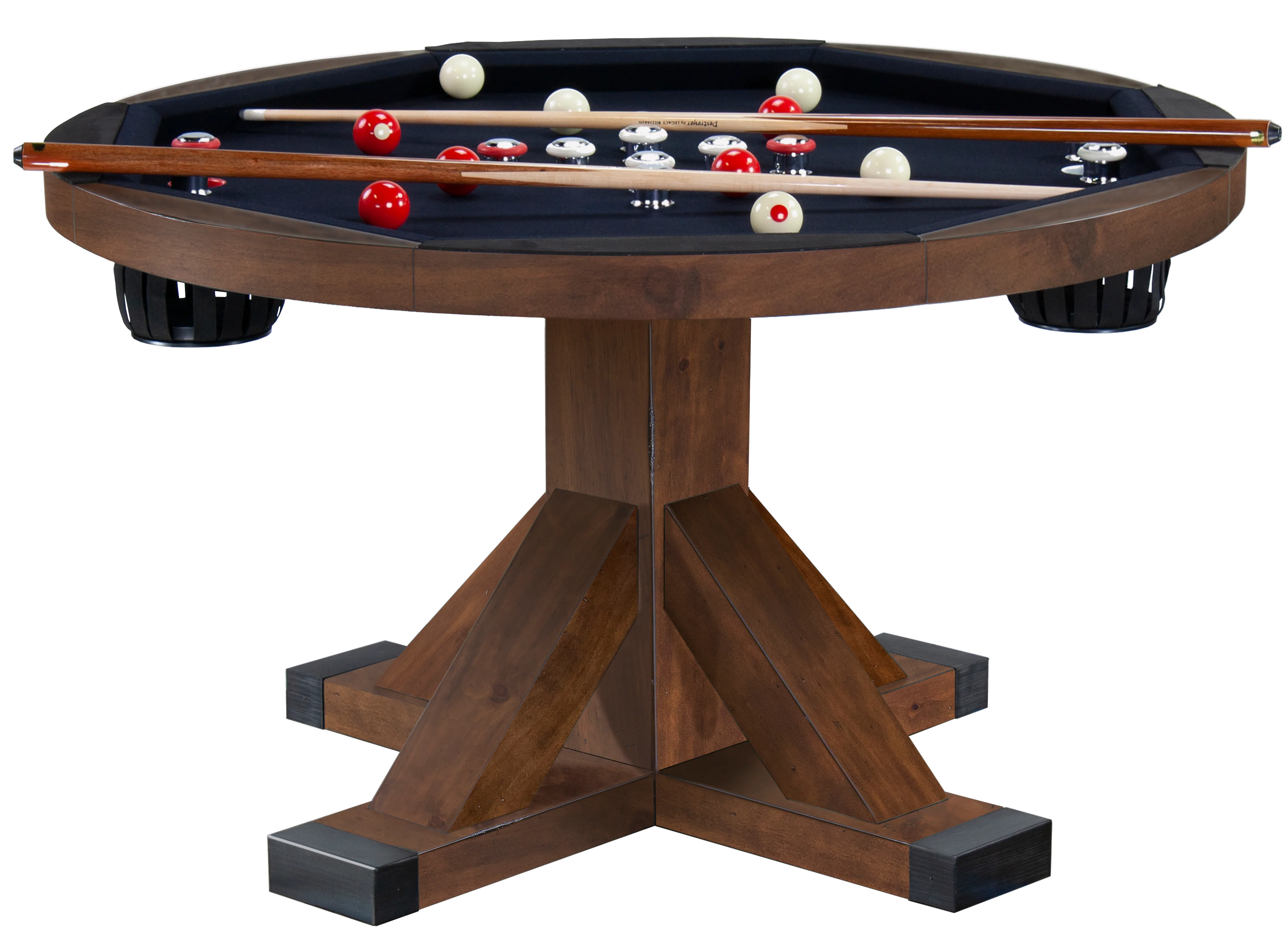 Sterling 3 in 1 Game Table With Bumper Pool - Rustic Series - Image 3